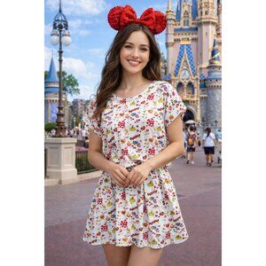 Disney Tsum Tsum Hong Kong Disneyland size Small Dress White With Cute Character
